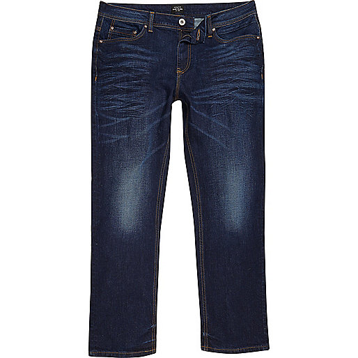 jacques-vertuk Big and Tall blue Dean straight leg jeans 299824 men Jeans Straight Jeans