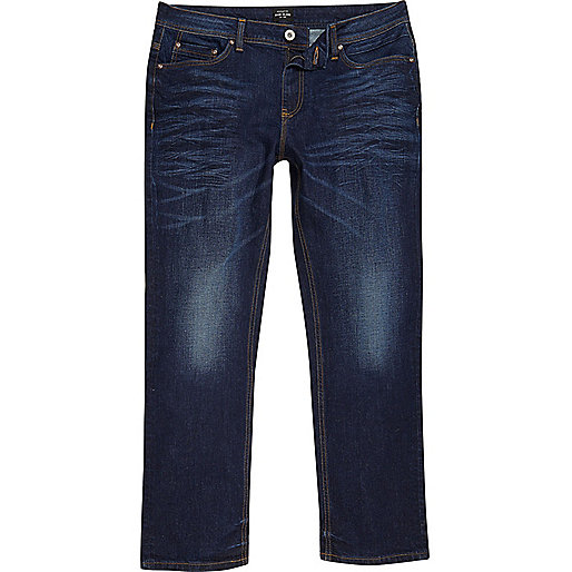 jacques-vertuk Big and Tall dark blue Clint bootcut jeans 300009 men Jeans Bootcut Jeans