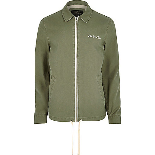 jacques-vertuk Big and Tall green harrington jacket 300072 men Coats / Jackets