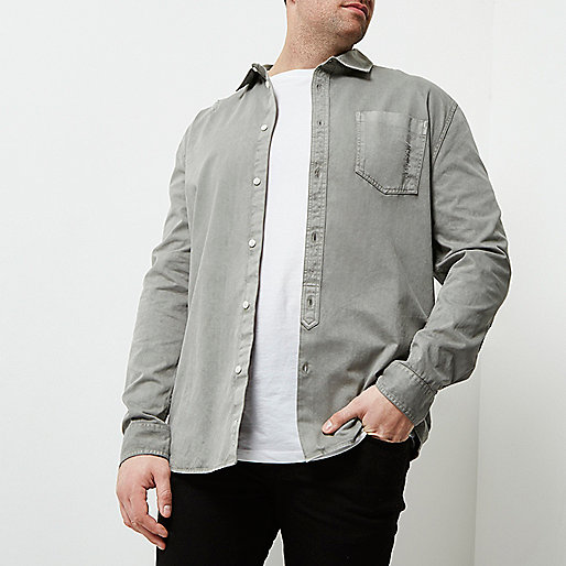 river island shoes sale,jacques-vertuk UK Sale Big and Tall grey denim distressed shirt men 300385 river island shoes sale,jacques-vertuk UK Sale Big and Tall grey denim distressed shirt men 300385