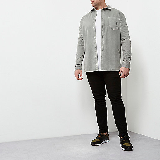 river island shoes sale,jacques-vertuk UK Sale Big and Tall grey denim distressed shirt men 300385 river island shoes sale,jacques-vertuk UK Sale Big and Tall grey denim distressed shirt men 300385