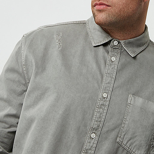 river island shoes sale,jacques-vertuk UK Sale Big and Tall grey denim distressed shirt men 300385 river island shoes sale,jacques-vertuk UK Sale Big and Tall grey denim distressed shirt men 300385
