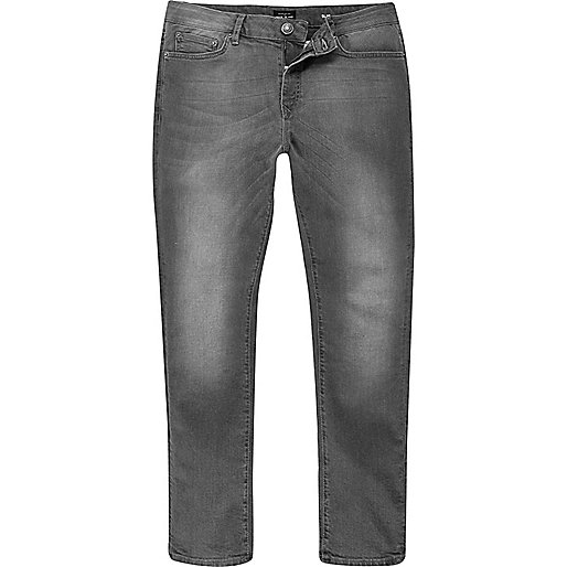 jacques-vertuk Big and Tall grey Dylan slim fit jeans 299823 men Jeans Slim Jeans