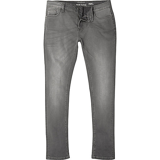 jacques-vertuk Big and Tall grey Sid skinny jeans 299829 men Jeans Skinny Jeans
