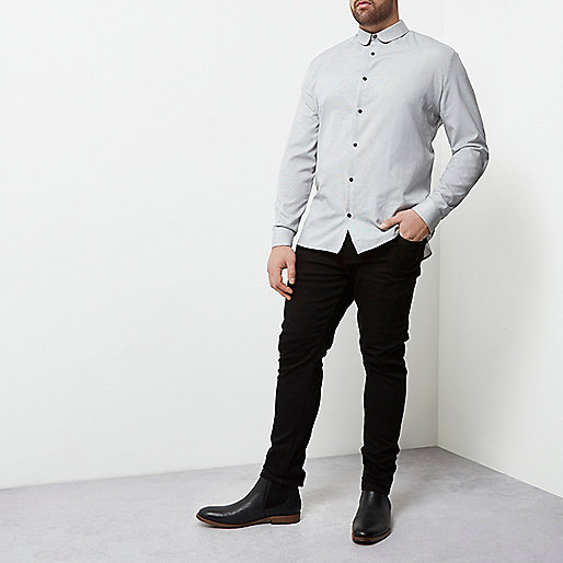 river island coats sale,jacques-vertuk Outlet Big and Tall grey slim fit penny collar shirt men 300389 river island coats sale,jacques-vertuk Outlet Big and Tall grey slim fit penny collar shirt men 300389