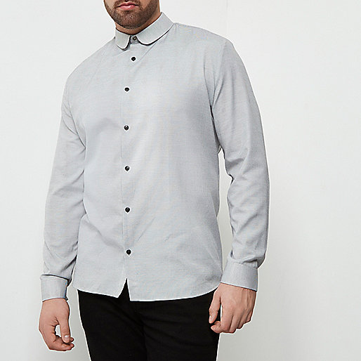 river island coats sale,jacques-vertuk Outlet Big and Tall grey slim fit penny collar shirt men 300389 river island coats sale,jacques-vertuk Outlet Big and Tall grey slim fit penny collar shirt men 300389
