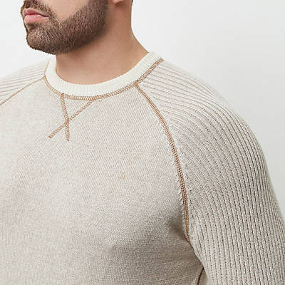 river island highcross,jacques-vertuk Ireland Big and Tall stone knit raglan sleeve sweater men 300080 river island highcross,jacques-vertuk Ireland Big and Tall stone knit raglan sleeve sweater men 300080