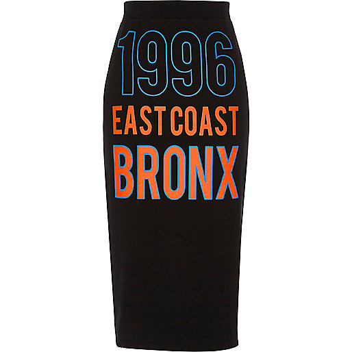jacques-vertuk Black ‘1996 Bronx’ jersey pencil skirt 708889 women Skirts Midi Skirts