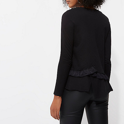river island plus size jackets,I jacques-vertuk Black asymmetric frill long sleeve T-shirt Plain T-Shirts / Tanks T-Shirts & Tanks Tops women river island plus size jackets,I jacques-vertuk Black asymmetric frill long sleeve T-shirt Plain T-Shirts / Tanks T-Shirts & Tanks Tops women