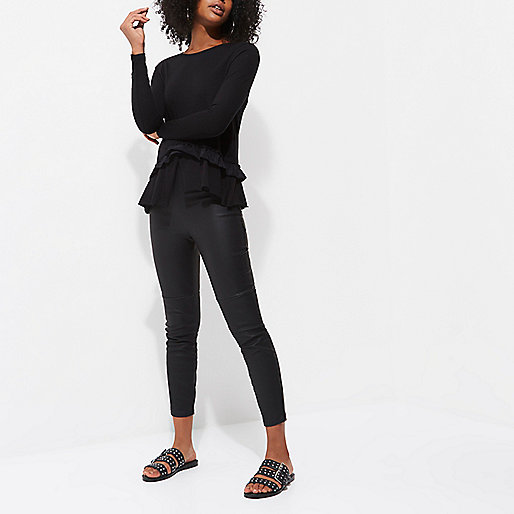 river island plus size jackets,I jacques-vertuk Black asymmetric frill long sleeve T-shirt Plain T-Shirts / Tanks T-Shirts & Tanks Tops women river island plus size jackets,I jacques-vertuk Black asymmetric frill long sleeve T-shirt Plain T-Shirts / Tanks T-Shirts & Tanks Tops women