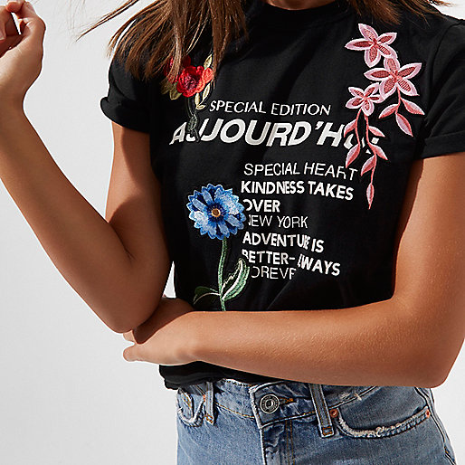 river island black jeans,jacques-vertuk Online Black aujourd hui print applique T-shirt women 706796 river island black jeans,jacques-vertuk Online Black aujourd hui print applique T-shirt women 706796