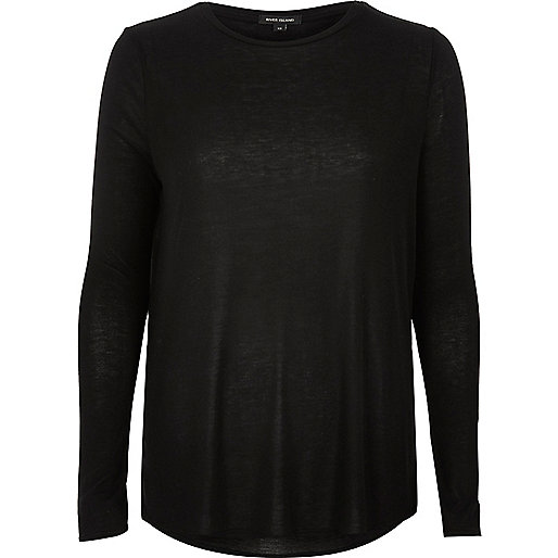 jacques-vertuk Black basic long sleeve top 686341 women Tops T-Shirts & Vests Plain T-Shirts / Vests jacques-vertuk Black basic long sleeve top 686341 women Tops T-Shirts & Vests Plain T-Shirts / Vests