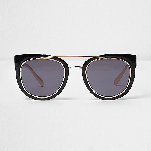 jacques-vertuk Black brow bar smoke lens sunglasses 703023 women Sunglasses Retro Sunglasses jacques-vertuk Black brow bar smoke lens sunglasses 703023 women Sunglasses Retro Sunglasses