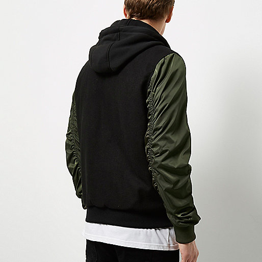 river island bum bag,jacques-vertuk UK Sale Black contrast sleeve hooded bomber jacket men 300252 river island bum bag,jacques-vertuk UK Sale Black contrast sleeve hooded bomber jacket men 300252