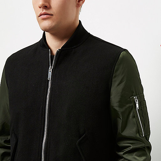 river island bum bag,jacques-vertuk UK Sale Black contrast sleeve hooded bomber jacket men 300252 river island bum bag,jacques-vertuk UK Sale Black contrast sleeve hooded bomber jacket men 300252
