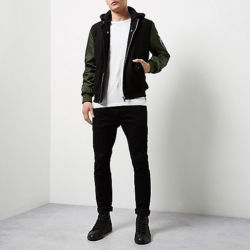 river island bum bag,jacques-vertuk UK Sale Black contrast sleeve hooded bomber jacket men 300252 river island bum bag,jacques-vertuk UK Sale Black contrast sleeve hooded bomber jacket men 300252