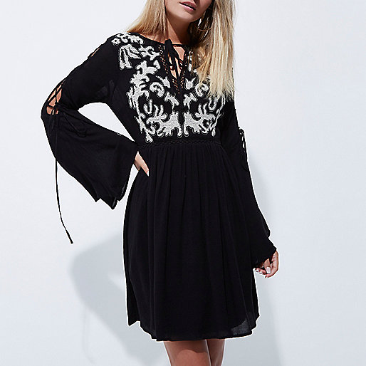 river island cream wrap dress,Island Clothing Online Black embroidered bell sleeve swing dress Dresses Sale women river island cream wrap dress,Island Clothing Online Black embroidered bell sleeve swing dress Dresses Sale women