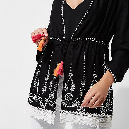 river island party shoes,Buy jacques-vertuk Clothes Online Black embroidered lace hem tassel kimono Kimonos Tops women river island party shoes,Buy jacques-vertuk Clothes Online Black embroidered lace hem tassel kimono Kimonos Tops women