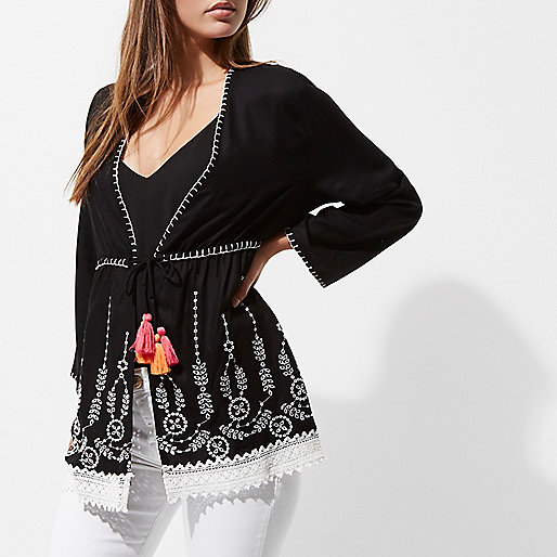 river island party shoes,Buy jacques-vertuk Clothes Online Black embroidered lace hem tassel kimono Kimonos Tops women river island party shoes,Buy jacques-vertuk Clothes Online Black embroidered lace hem tassel kimono Kimonos Tops women