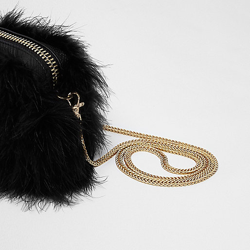 jacques-vertuk Black feather cross body chain bag 706829 women Bags / Purses Cross Body Bags jacques-vertuk Black feather cross body chain bag 706829 women Bags / Purses Cross Body Bags