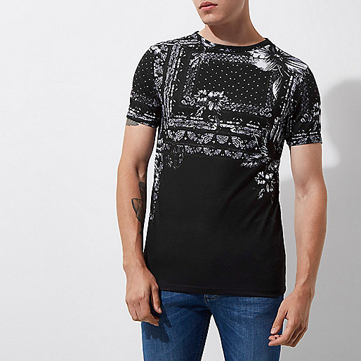 river island flight bag,jacques-vertuk Outlet Black floral bandana print muscle fit T-shirt men 303977 river island flight bag,jacques-vertuk Outlet Black floral bandana print muscle fit T-shirt men 303977