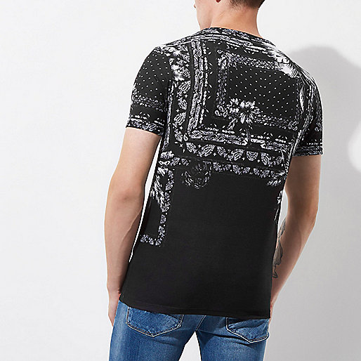 river island flight bag,jacques-vertuk Outlet Black floral bandana print muscle fit T-shirt men 303977 river island flight bag,jacques-vertuk Outlet Black floral bandana print muscle fit T-shirt men 303977