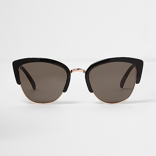jacques-vertuk Black half frame smoke lens sunglasses 706177 women Sunglasses Retro Sunglasses jacques-vertuk Black half frame smoke lens sunglasses 706177 women Sunglasses Retro Sunglasses