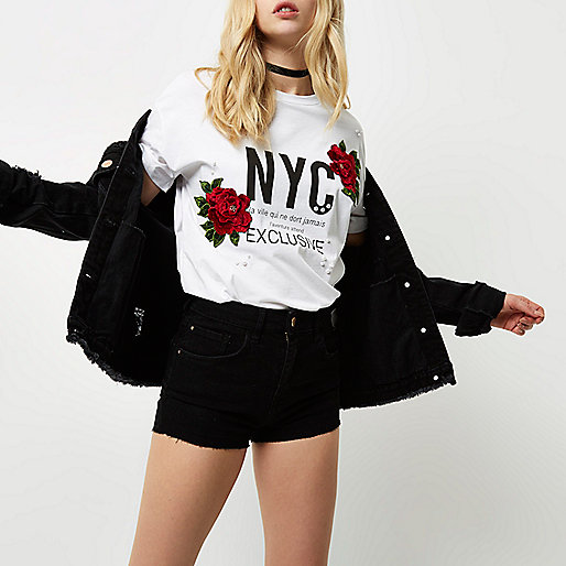 overcoat river island,jacques-vertuk Old Stock Black high waisted stretch hot pants Denim Shorts Shorts women overcoat river island,jacques-vertuk Old Stock Black high waisted stretch hot pants Denim Shorts Shorts women