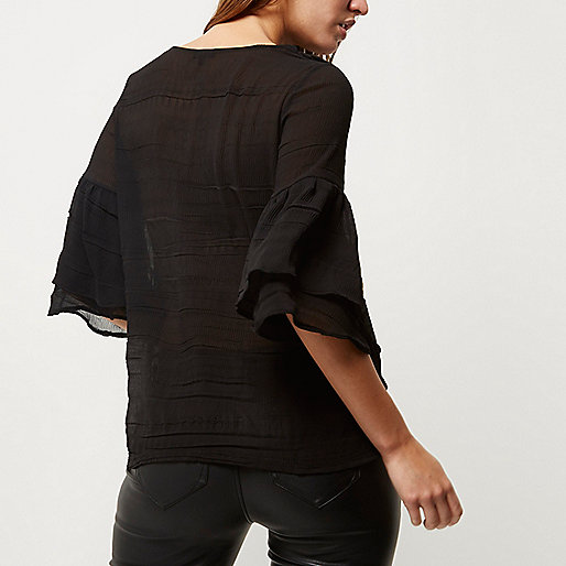 cream river island boots,jacques-vertuk Sale Black layered frill sleeve top women 695006 cream river island boots,jacques-vertuk Sale Black layered frill sleeve top women 695006