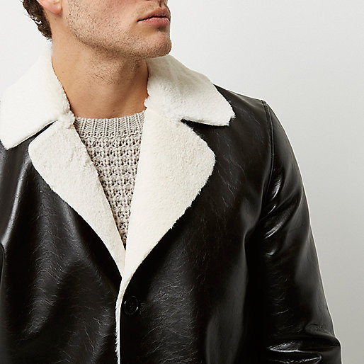 river island clearance mens,jacques-vertuk Online Bestellen Black leather look shearling lined coat Coats / Jackets Sale men river island clearance mens,jacques-vertuk Online Bestellen Black leather look shearling lined coat Coats / Jackets Sale men