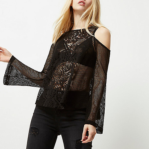 river island dresses plus size,jacques-vertuk London Black mesh flare sleeve cold shoulder top women 698105 river island dresses plus size,jacques-vertuk London Black mesh flare sleeve cold shoulder top women 698105