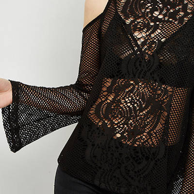 river island dresses plus size,jacques-vertuk London Black mesh flare sleeve cold shoulder top women 698105 river island dresses plus size,jacques-vertuk London Black mesh flare sleeve cold shoulder top women 698105