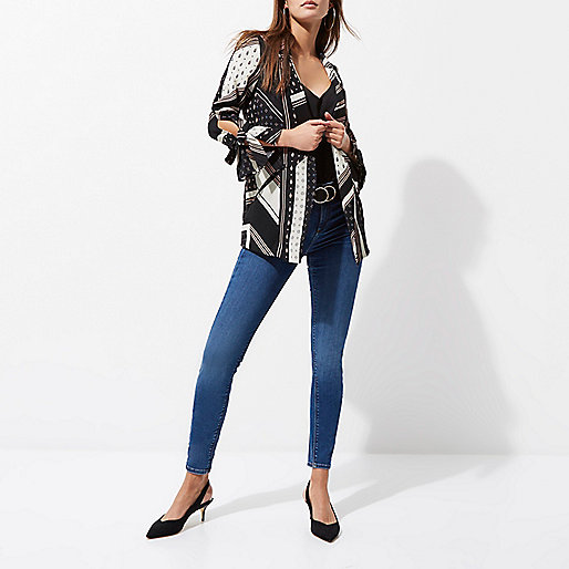 river island mini shoes,jacques-vertuk UK Sale Black mix print tie cuff blazer women 708322 river island mini shoes,jacques-vertuk UK Sale Black mix print tie cuff blazer women 708322