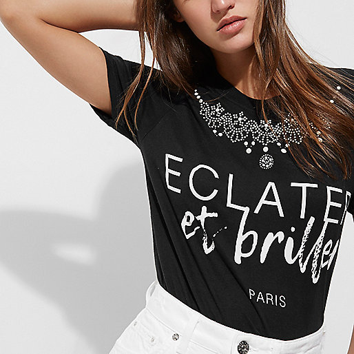 river island washington,jacques-vertuk Stores Black necklace print boyfriend T-shirt women 707781 river island washington,jacques-vertuk Stores Black necklace print boyfriend T-shirt women 707781