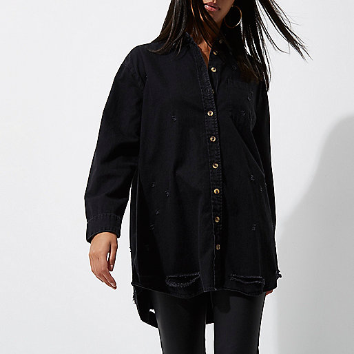 river island skinny stretch jeans,jacques-vertuk London Black oversized ripped hem denim shirt women 704911 river island skinny stretch jeans,jacques-vertuk London Black oversized ripped hem denim shirt women 704911
