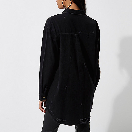 river island skinny stretch jeans,jacques-vertuk London Black oversized ripped hem denim shirt women 704911 river island skinny stretch jeans,jacques-vertuk London Black oversized ripped hem denim shirt women 704911