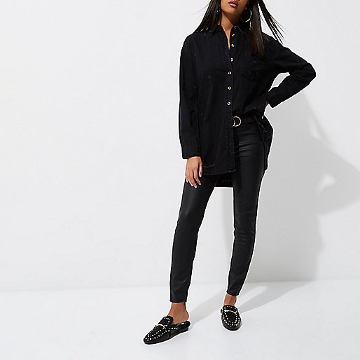 river island skinny stretch jeans,jacques-vertuk London Black oversized ripped hem denim shirt women 704911 river island skinny stretch jeans,jacques-vertuk London Black oversized ripped hem denim shirt women 704911