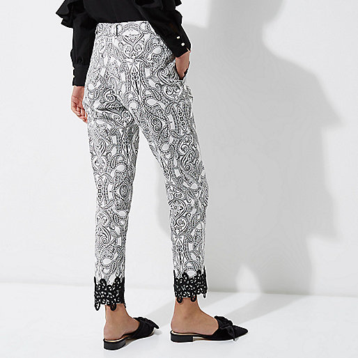 riverisland com sale,jacques-vertuk Ireland Black paisley print crochet hem pants women 703962 riverisland com sale,jacques-vertuk Ireland Black paisley print crochet hem pants women 703962
