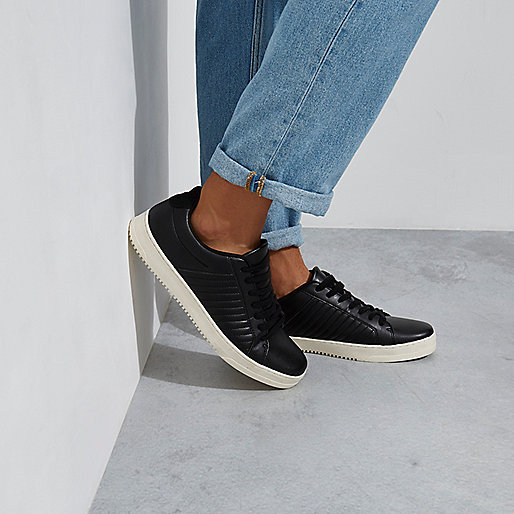 river island black,Island Clothing Online Black quilted lace-up sneakers Sneakers Shoes / Boots men river island black,Island Clothing Online Black quilted lace-up sneakers Sneakers Shoes / Boots men