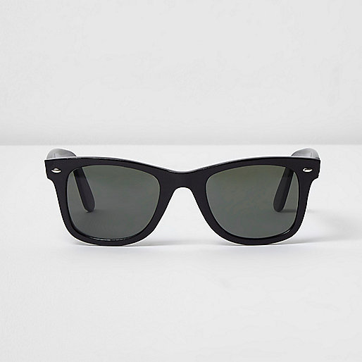 jacques-vertuk Black retro style green lens sunglasses 304035 men Sunglasses Retro Sunglasses