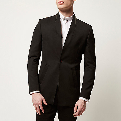 river island bags outlet,jacques-vertuk London Black reverse lapel longline blazer men 290275 river island bags outlet,jacques-vertuk London Black reverse lapel longline blazer men 290275