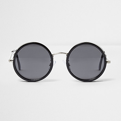 jacques-vertuk Black round cut out sunglasses 301804 men Sunglasses Retro Sunglasses