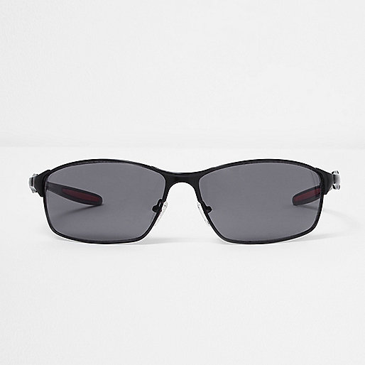 jacques-vertuk Black rubberised wraparound sunglasses 298645 men Sunglasses Visor Sunglasses