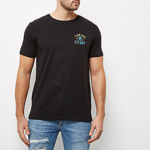river island chunky sole trainers,jacques-vertuk UK Sale Black slogan print T-shirt men 297950 river island chunky sole trainers,jacques-vertuk UK Sale Black slogan print T-shirt men 297950
