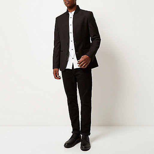 river island mens coats,jacques-vertuk UK Sale Black smart inverse collar slim blazer men 288857 river island mens coats,jacques-vertuk UK Sale Black smart inverse collar slim blazer men 288857
