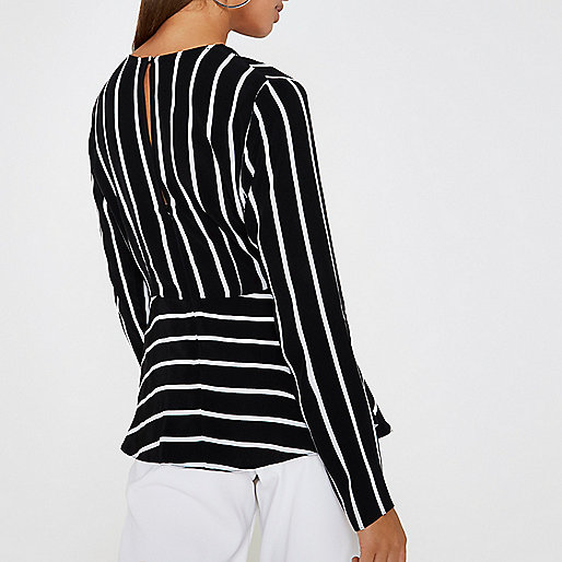 river island diaper bag,Next jacques-vertuk Black stripe frill hem long sleeve blouse Blouses Tops women river island diaper bag,Next jacques-vertuk Black stripe frill hem long sleeve blouse Blouses Tops women
