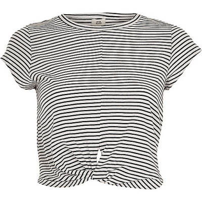 jacques-vertuk Black stripe twist front cropped top 708707 women Tops Crop Tops / Bralets jacques-vertuk Black stripe twist front cropped top 708707 women Tops Crop Tops / Bralets