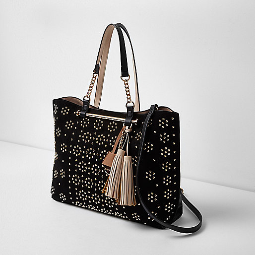 grey slippers river island,Riverieland Black studded winged chain tote bag Shopper & Tote Bags Bags / Purses women grey slippers river island,Riverieland Black studded winged chain tote bag Shopper & Tote Bags Bags / Purses women