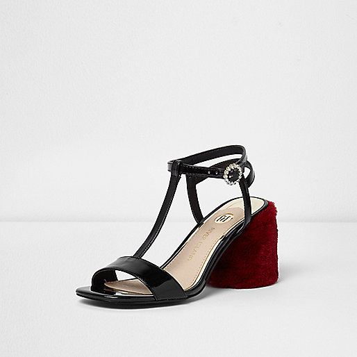 river island wedge sandals for women,Island River Shop Black T-bar red fur block heel sandals Sandals Shoes / Boots women river island wedge sandals for women,Island River Shop Black T-bar red fur block heel sandals Sandals Shoes / Boots women