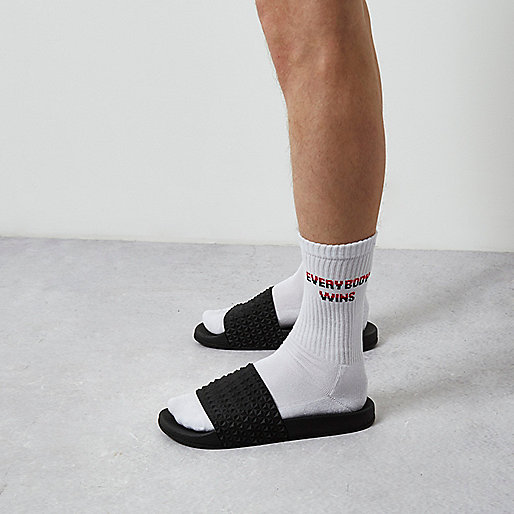 river island evening tops,Ladies jacques-vertuk Sale Black textured sliders Sandals / Flip flops Shoes / Boots men river island evening tops,Ladies jacques-vertuk Sale Black textured sliders Sandals / Flip flops Shoes / Boots men